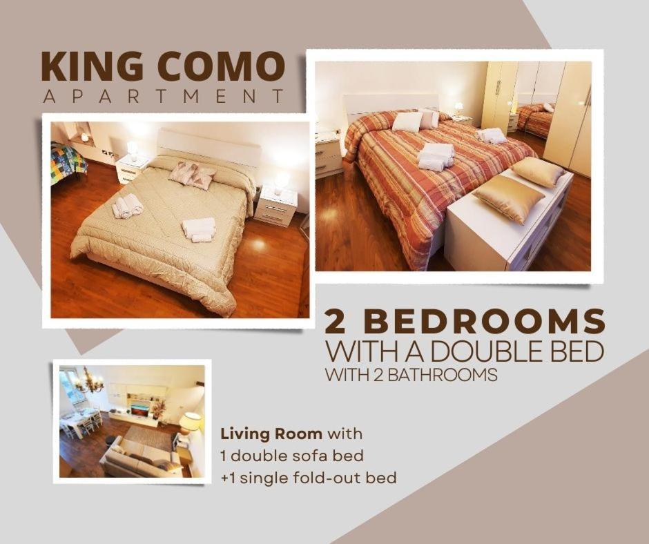 King Como Lake Center 9 Posti Letto- Grande Terrazza - 2 Bagni Privati Ngoại thất bức ảnh